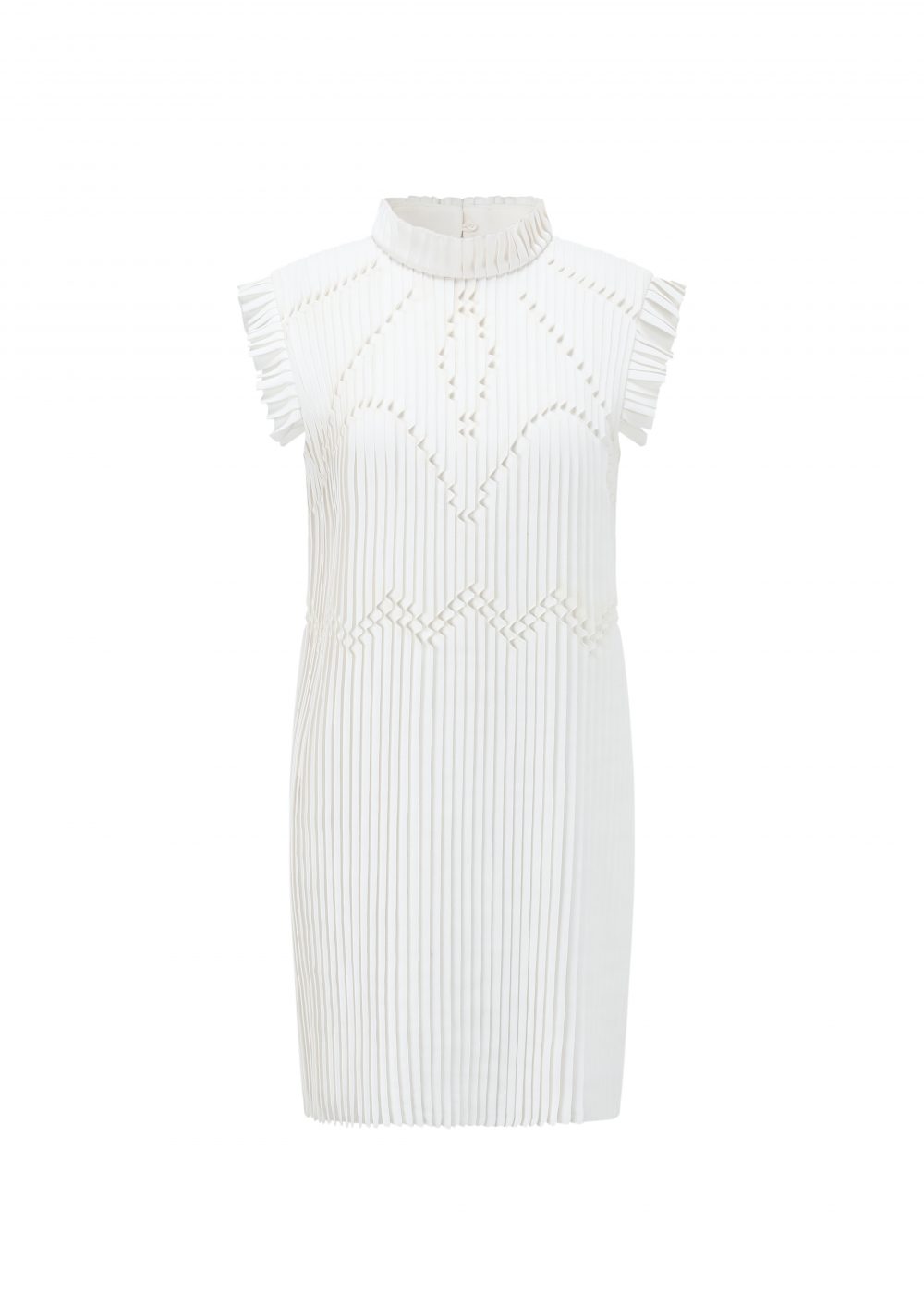 SILK PLEATED MINI DRESS
