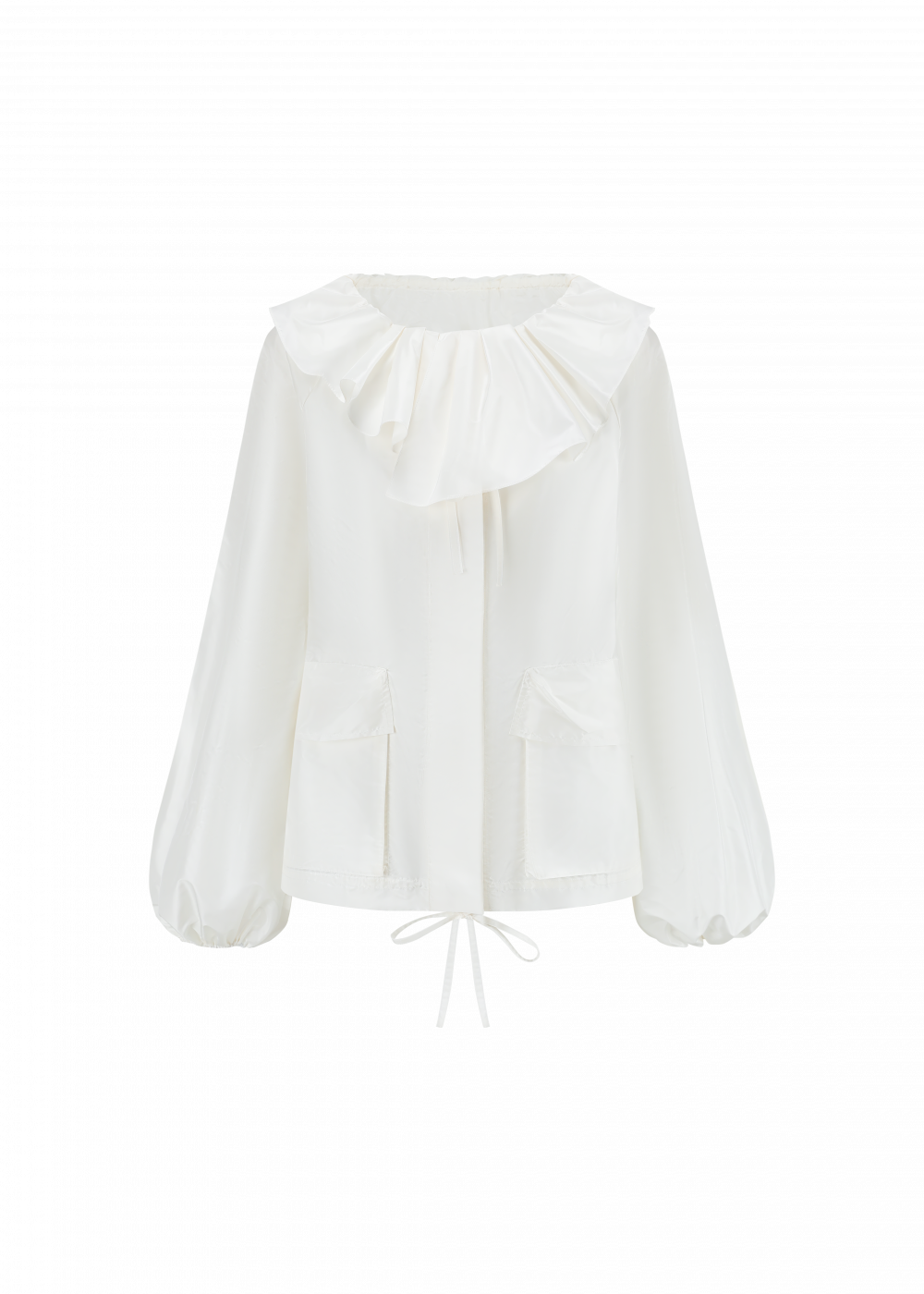 SILK RUFFEL JACKET