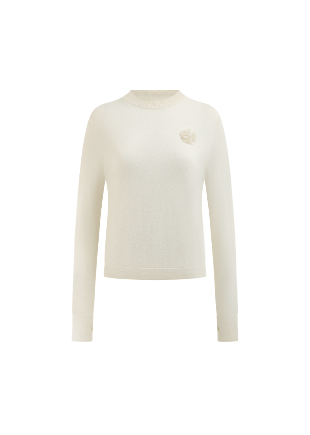 SPIRAL FLOWER CASHMERE SWEATER