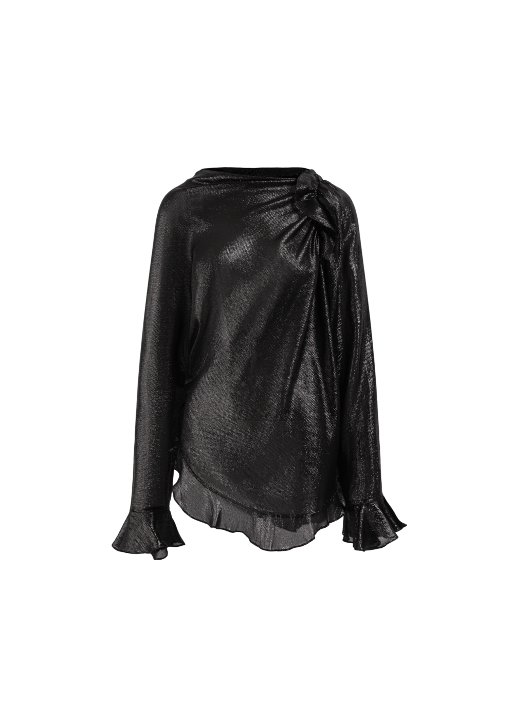 METALLIC ASYMMSTRIC SHIRT
